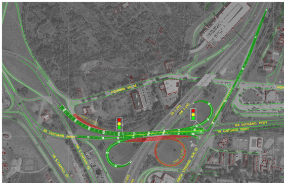 Map of Suitland Parkway Lane Closures