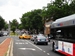 M Street SE-SW Transportation Study - streetscape of M Street with a metrobus and several cars