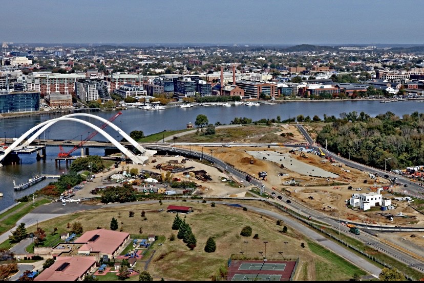 aerial view of the District