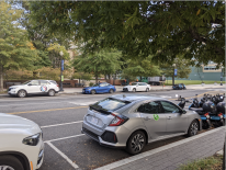 car sharing vehicles on street