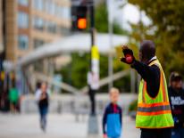 DC School Crossing Guard at work